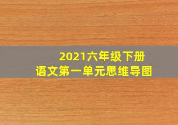 2021六年级下册语文第一单元思维导图