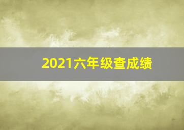 2021六年级查成绩