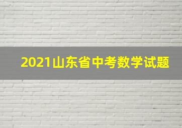 2021山东省中考数学试题