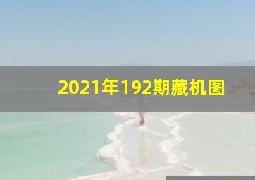 2021年192期藏机图