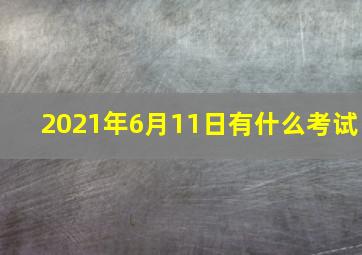 2021年6月11日有什么考试