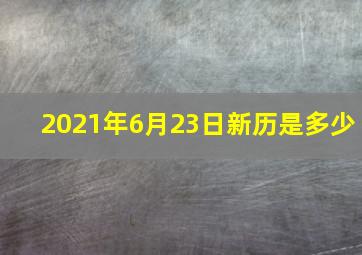 2021年6月23日新历是多少