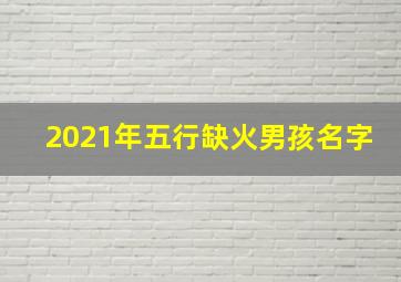 2021年五行缺火男孩名字