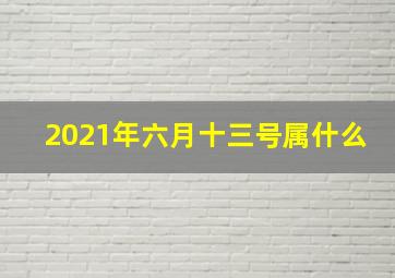 2021年六月十三号属什么