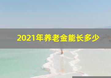 2021年养老金能长多少