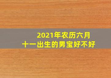 2021年农历六月十一出生的男宝好不好