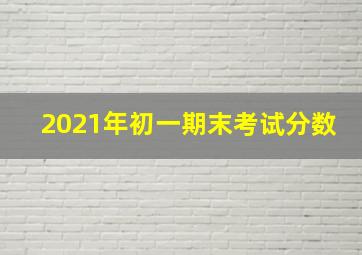 2021年初一期末考试分数