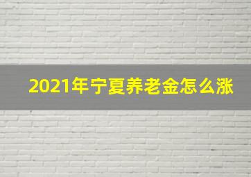 2021年宁夏养老金怎么涨