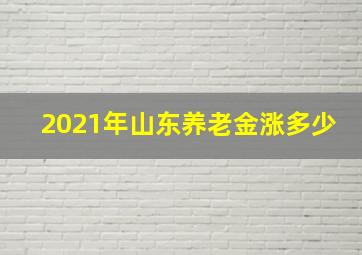 2021年山东养老金涨多少