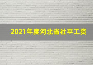 2021年度河北省社平工资