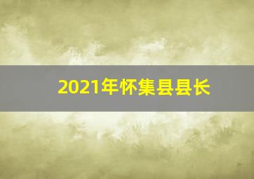 2021年怀集县县长