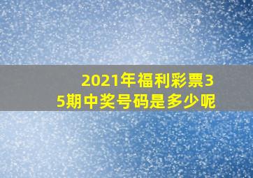 2021年福利彩票35期中奖号码是多少呢