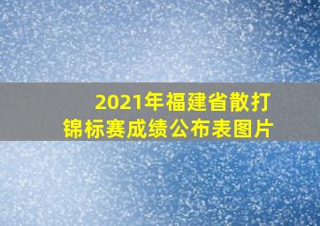 2021年福建省散打锦标赛成绩公布表图片