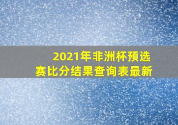 2021年非洲杯预选赛比分结果查询表最新