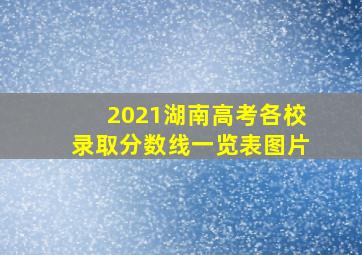 2021湖南高考各校录取分数线一览表图片