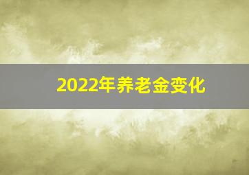 2022年养老金变化