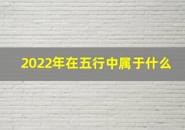 2022年在五行中属于什么