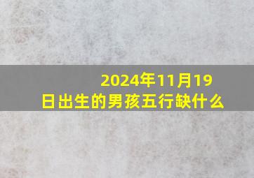 2024年11月19日出生的男孩五行缺什么