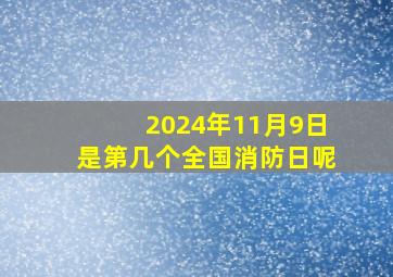 2024年11月9日是第几个全国消防日呢