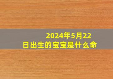 2024年5月22日出生的宝宝是什么命