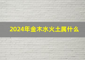 2024年金木水火土属什么