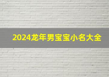 2024龙年男宝宝小名大全