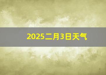 2025二月3日天气