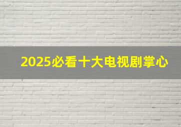 2025必看十大电视剧掌心