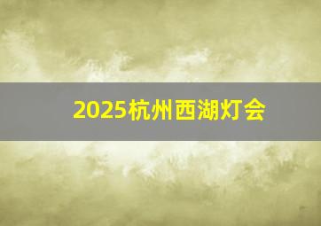 2025杭州西湖灯会