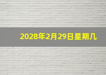 2028年2月29日星期几