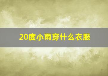 20度小雨穿什么衣服