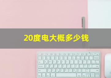 20度电大概多少钱