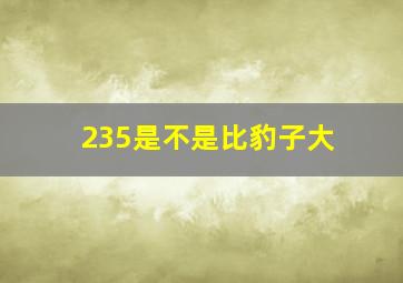 235是不是比豹子大