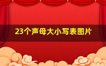 23个声母大小写表图片