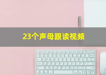 23个声母跟读视频