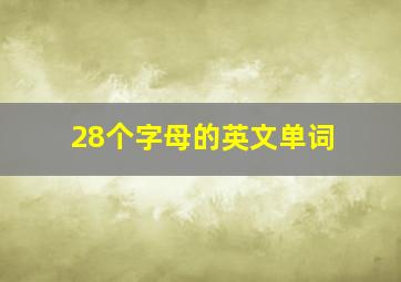 28个字母的英文单词