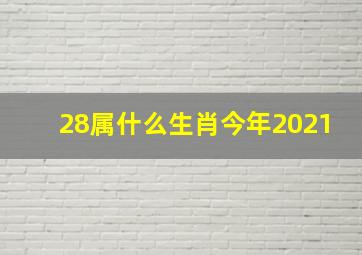 28属什么生肖今年2021