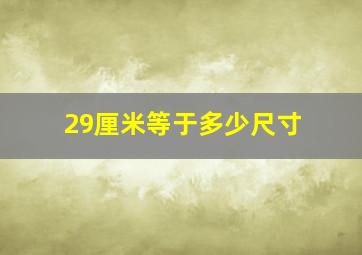 29厘米等于多少尺寸