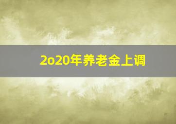 2o20年养老金上调