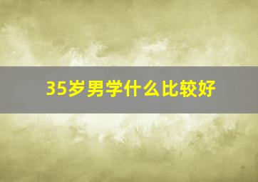 35岁男学什么比较好