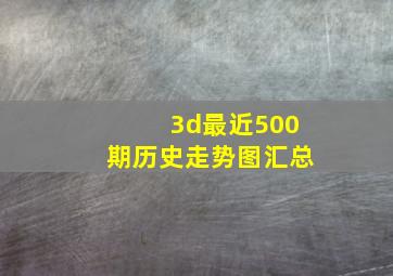 3d最近500期历史走势图汇总