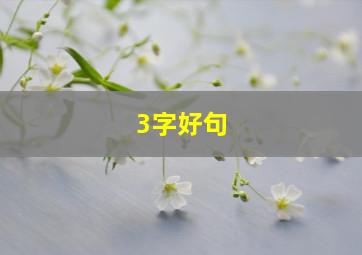 3字好句