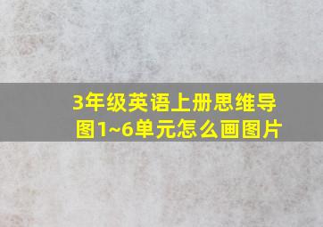 3年级英语上册思维导图1~6单元怎么画图片