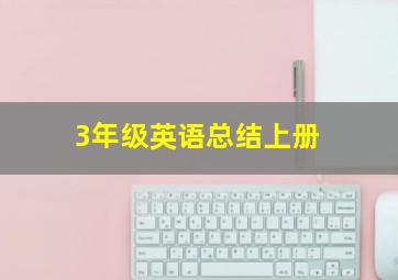 3年级英语总结上册