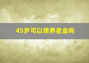 45岁可以领养老金吗