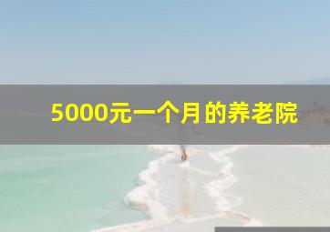 5000元一个月的养老院