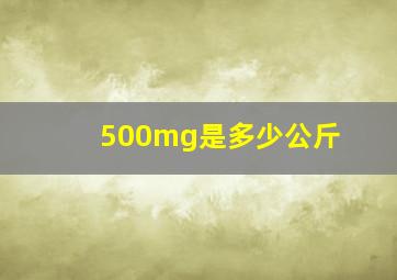 500mg是多少公斤