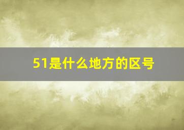 51是什么地方的区号