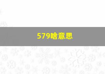 579啥意思