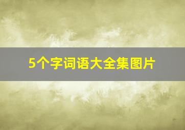 5个字词语大全集图片